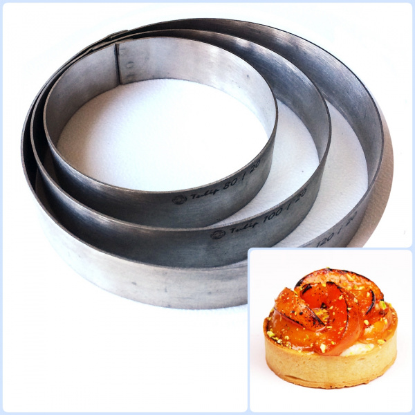 Формы для выпечки нерж.сталь | Кольца (высота 2 см, Ø 8-30 см)