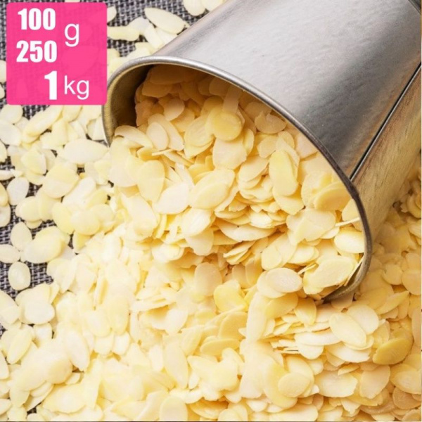 Миндальные лепестки бланшированные, толщина 0,5-0,7 мм | 100 - 250 гр., 1 кг.