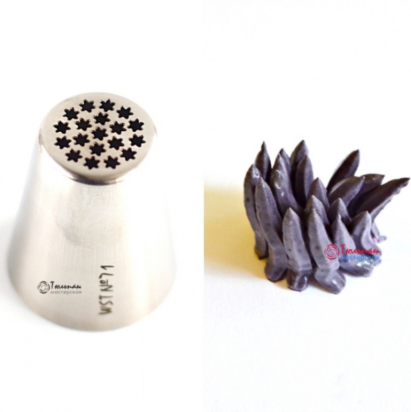 Насадка Травка №71 Звёзды | L размер (Russian Grass Nozzle #71 Star | L size | By Tulip Workshop)