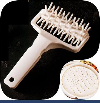 Кондитерский ролик для теста и дырочек для пиццы 10 см