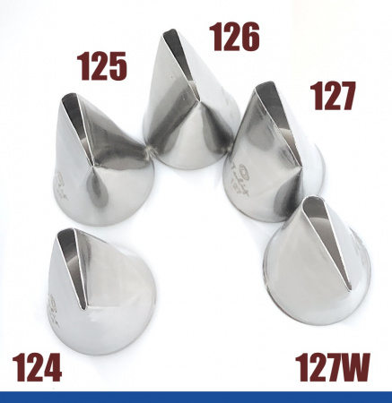 Набор кондитерских насадок 124, 125, 126, 127 Tulip™, 4 шт, лепесток розы прямой