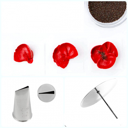 Кондитерская насадка прямой лепесток №124, 125, 126, 127, 128, 180 Ateco | большой размер