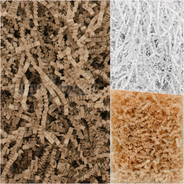 Бумажный наполнитель простая стружка, 1 кг., 2-3 мм, 80 гр/м.кв