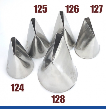 Набор кондитерских насадок 124, 125, 126, 127 Tulip™, 4 шт, лепесток розы прямой