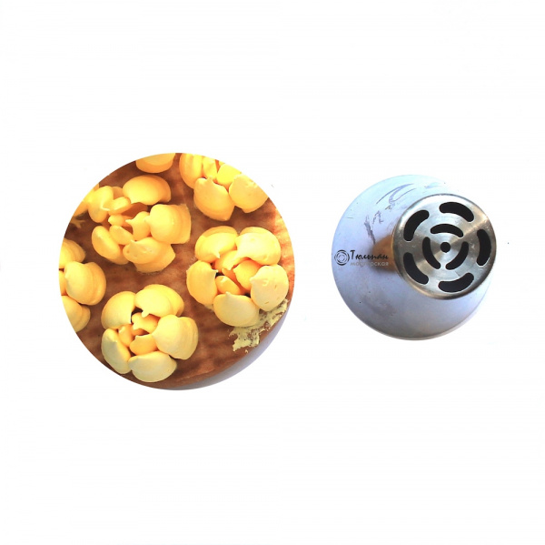 мини Насадка Цветок №124 Анжелик | М размер (mini Russian Flower Nozzle #124 Angelique | М size | by Tulip Workshop)