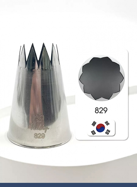 Кондитерская насадка 829 Tulip открытая звезда д.17,5 мм, 10 лучей Кондитерская насадка 829 Tulip открытая звезда д.17,5 мм, 10 лучей