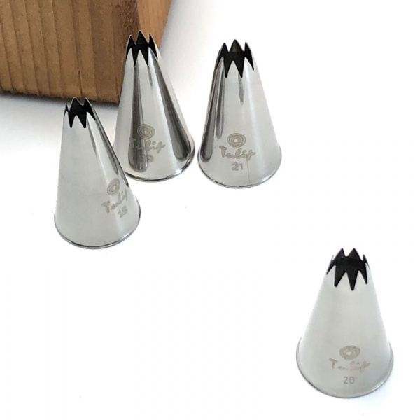 Кондитерская насадка открытая звезда №20 Tulip™ малый размер (diam. 5.5 mm; 8 лучей) Кондитерская насадка открытая звезда №20 Tulip™ малый размер (diam. 5.5 mm; 8 лучей)