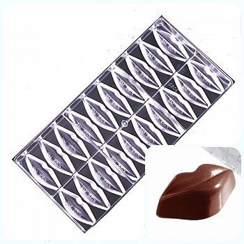 Поликарбонатная форма для шоколада 275*135*24 мм | Губы (м) мод.2050