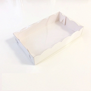 Коробка с прозрачной крышкой 20•12•4 см Белая (крышка+дно)