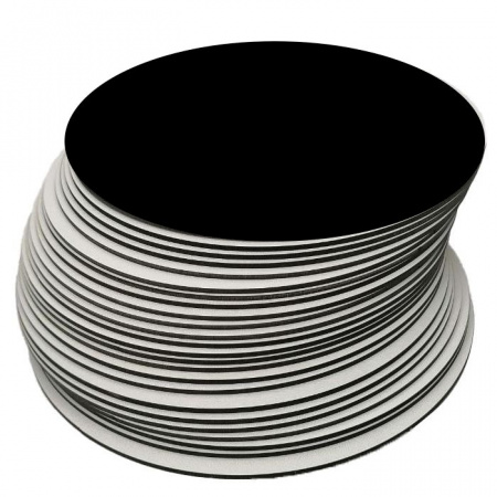 Подложка для торта Чёрный/Жемчуг 2х сторон. 1.8 мм, Ø 220 мм