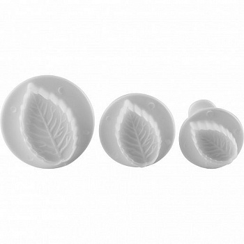 Вырубка-плунжер Лист Розы набор 3 шт