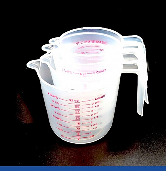 Мерная Кружка кондитерская пластик ПВХ | 0,25; 0,5; 1 л.