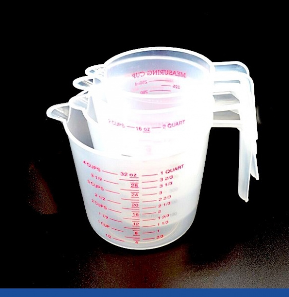 Мерная Кружка кондитерская пластик ПВХ | 0,25; 0,5; 1 л.