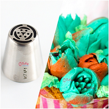 Насадка Тюльпан №1 шести лепестковая | L размер (Russian Tulip Nozzle #1 Six Petals | L size | by Tulip Workshop)