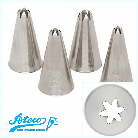 Кондитерская насадка закрытая звезда №840-843 от Ateco | 6 лучей малый размер