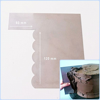 Шпатель №5 контроль крема 120*60 мм | Волнистый